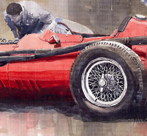 Final check before the start Maserati 250 F 1957